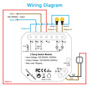 Tuya Two-Gang Smart Relay