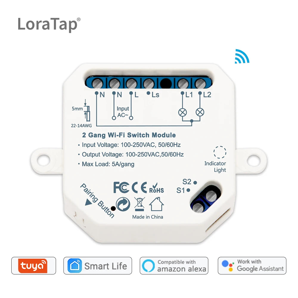 Tuya Two-Gang Smart Relay