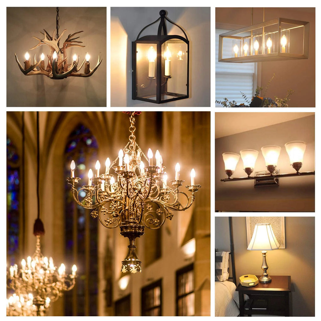 C35 Candle Led Bulb E14 Candelabra Base 4W 6W Dimmable Edison Light Bulb 2700K Warm Cold White 6000K Chandelier Replacement Lamp