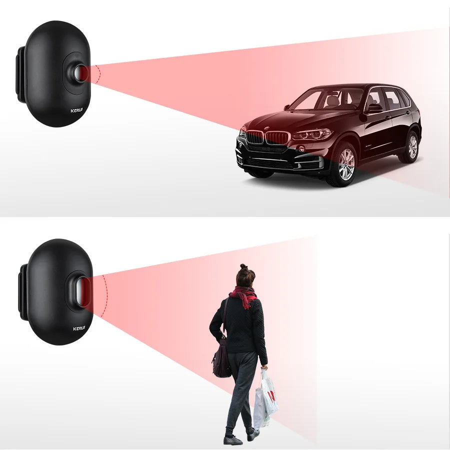 KERUI Wireless Smart Home Alarm Driveway Garage Burglar Sensor Waterproof PIR Motion Sensor Detector Security Protection System
