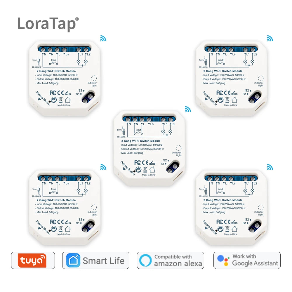 Tuya Two-Gang Smart Relay