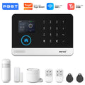 PGST 4G 2G WiFi GSM Wireless Alarm System Home Security Protection Alarm System Set PIR Sensor Works with Tuya Smart Life Alexa