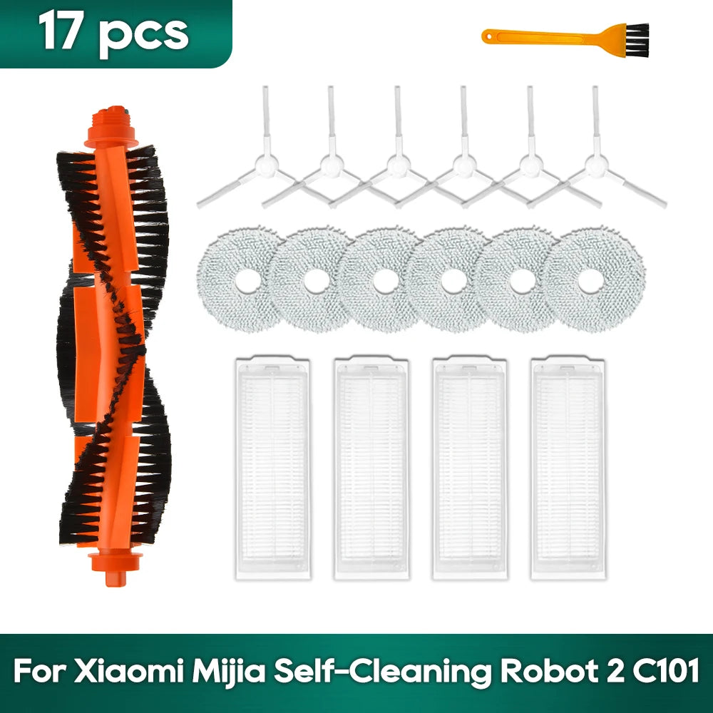 Fit For Xiaomi Mijia Self-Cleaning Robot 2/ C101 Xiaomi X20 replacement sweeper Mop Hepa Filter Side Brush Accessories