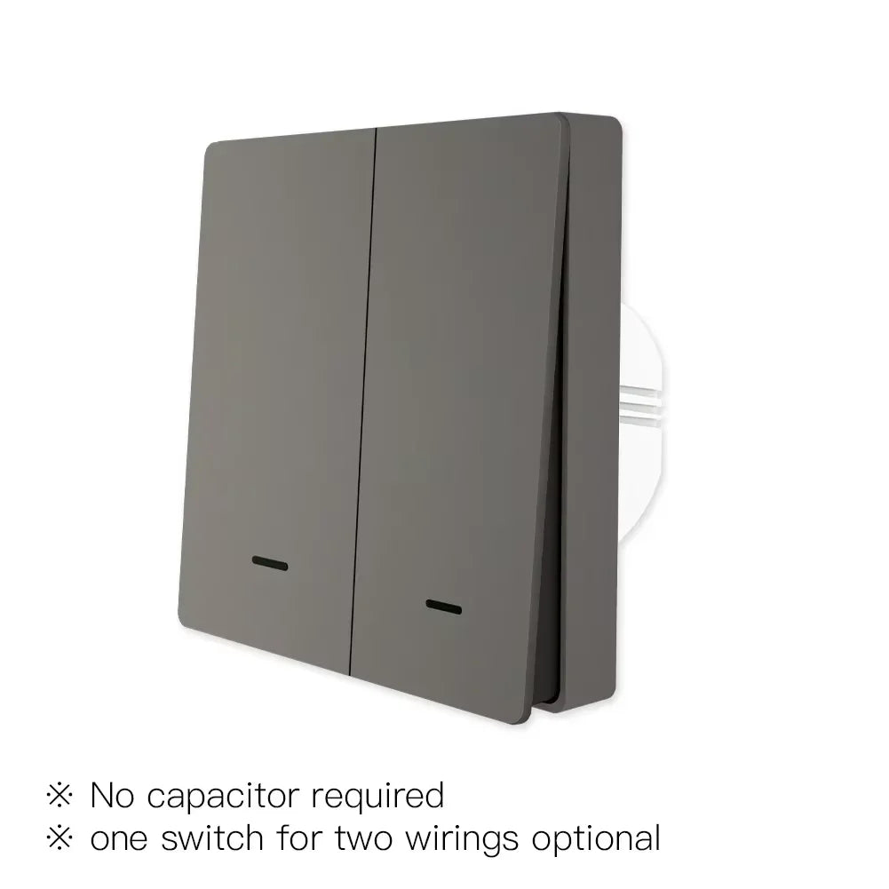 MOES Smart Light Switch Tuya ZigBee No Neutral Wire No Capacitor Needed Smart Life 2/3 Way Works with Alexa Google APP Remote