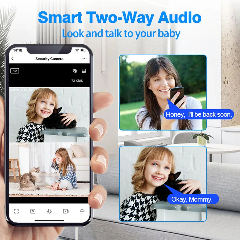 Tuya WiFi Camera 1080P Indoor Smart Life Security Camera Baby Monitoring Motion Tracking Sound Alarm Voice Intercom Night Vision