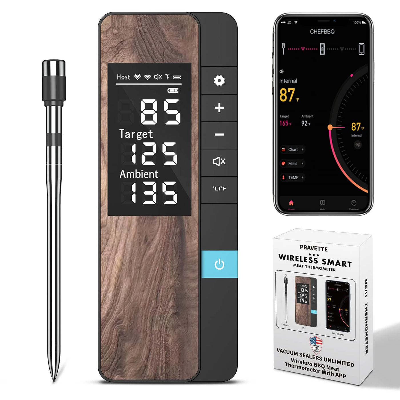 Bluetooth Multi-Probe Meat Thermometer