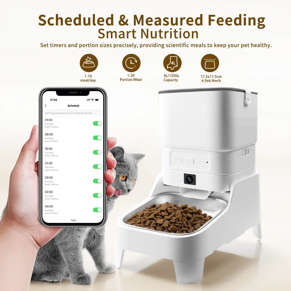 Elevated Camera Pet Feeder