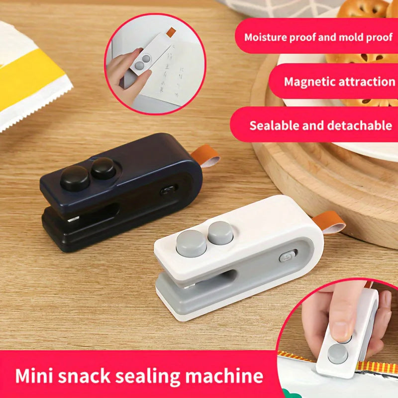 Electric Heat Bag Sealing Machine USB Charging magnetic attraction 2in1 Seal Cutting Handheld Plastic Bag Heat Sealer 2026