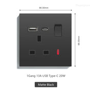 UK 20W USB-C Wall Socket