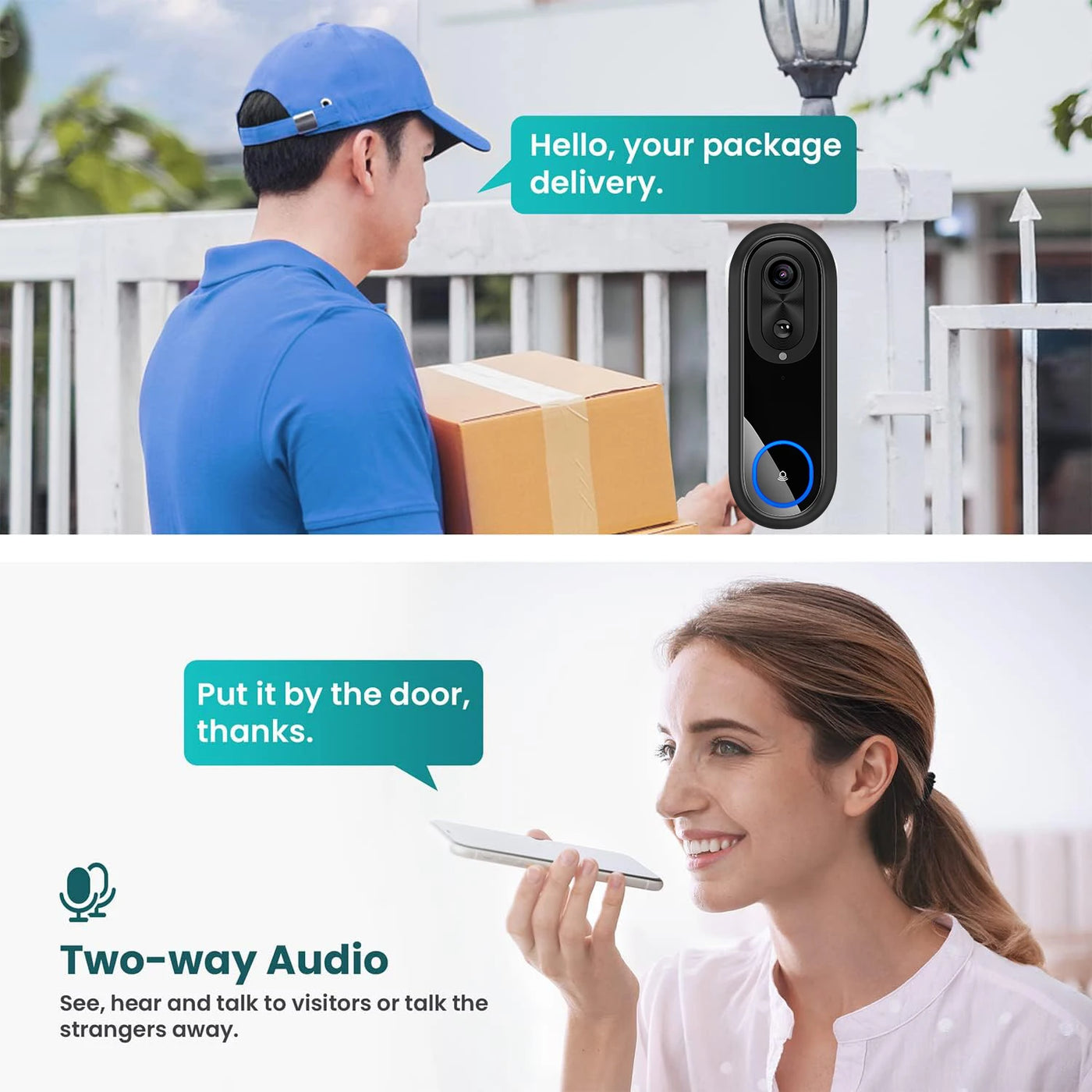 1080P WiFi Video Doorbell Camera