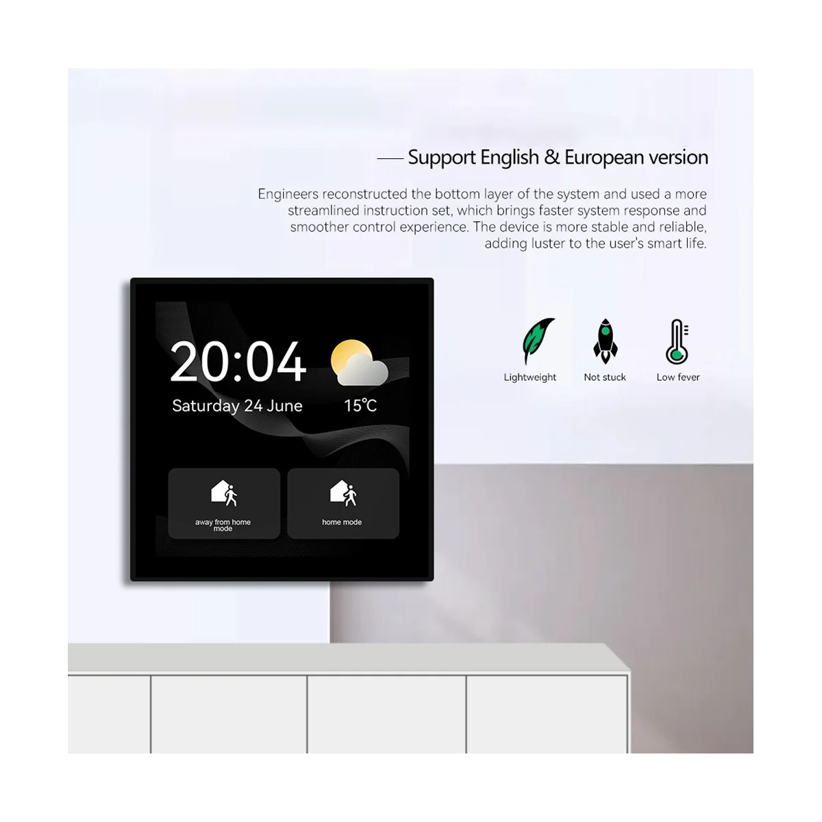 Tuya Smart Home Multiple Zigbee Smart Home Control Panel 4 Inch Switch Panel In-Wall Touchscreen Control for Home-EUplug