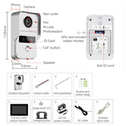 7-Inch Tuya Video Doorbell System