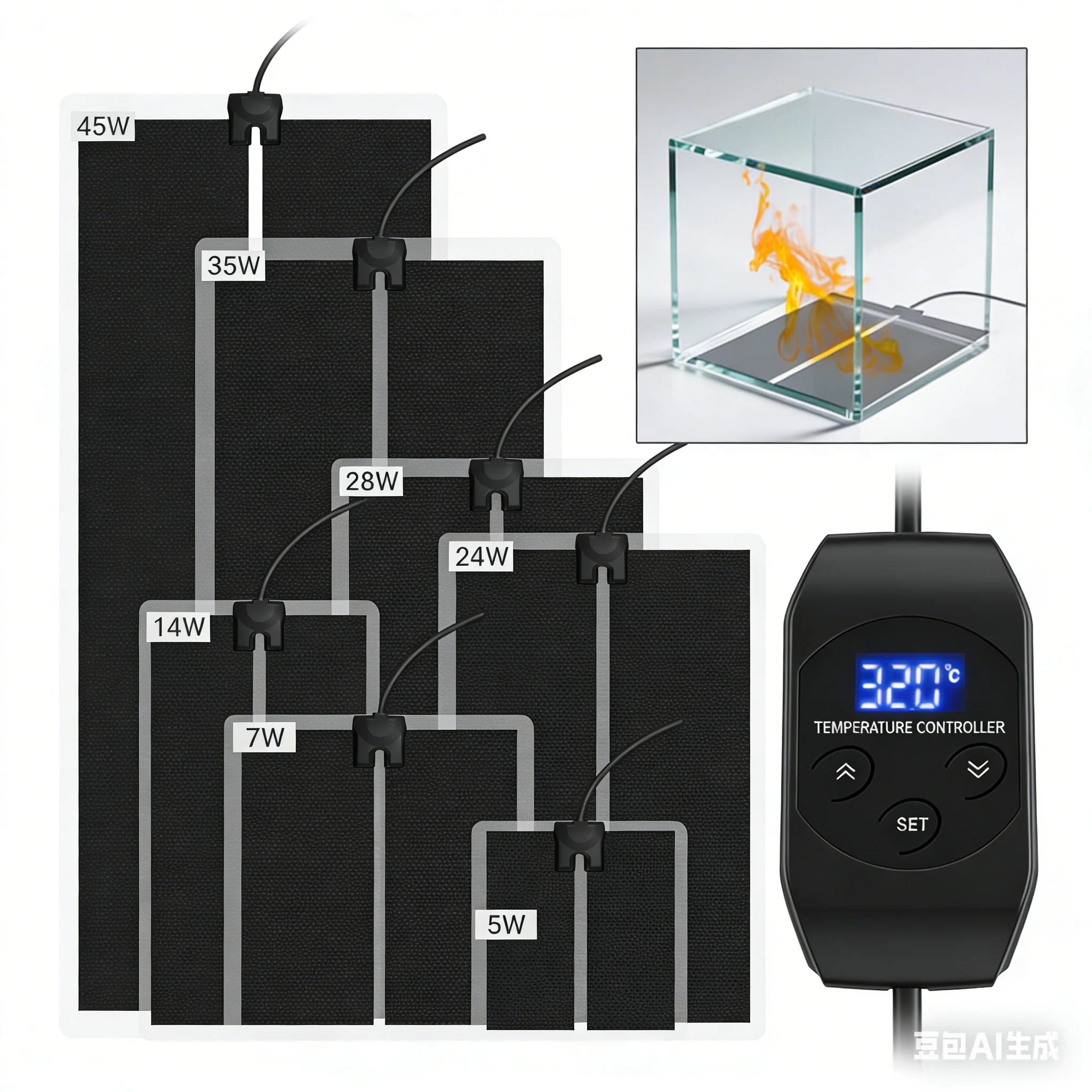 45W-5W Intelligent CNC Button Plants Pet Temperature Heating Pad PET Environmentally Friendly Constant Temperature Timer program