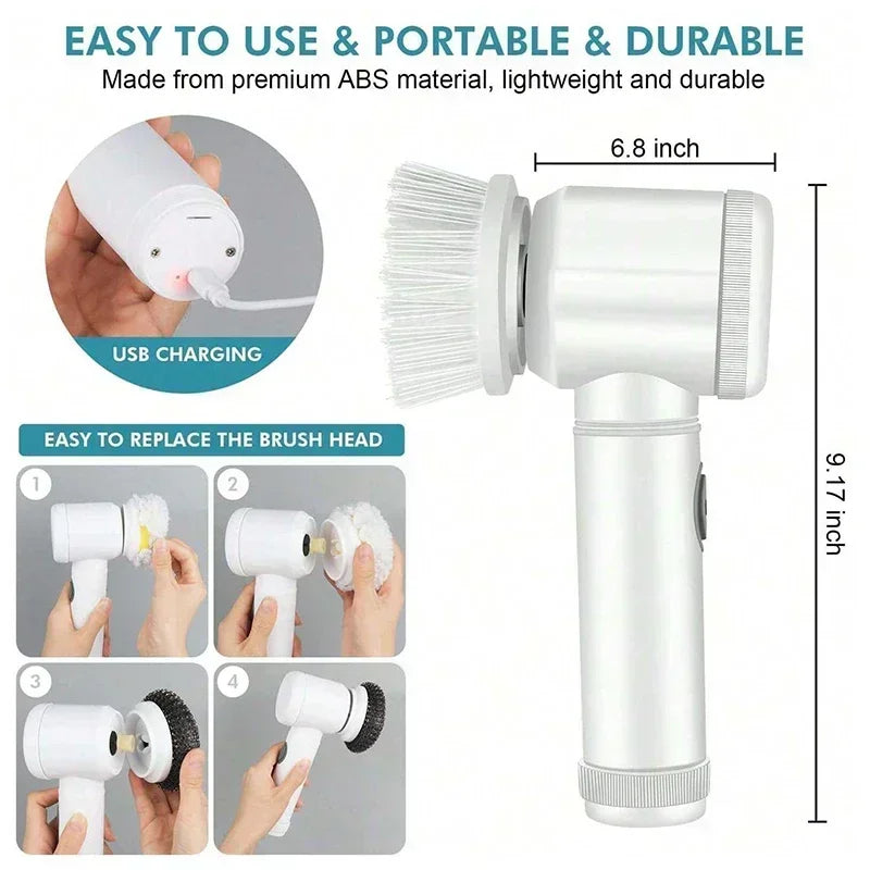 Cordless Five-Head Rotary Scrubber