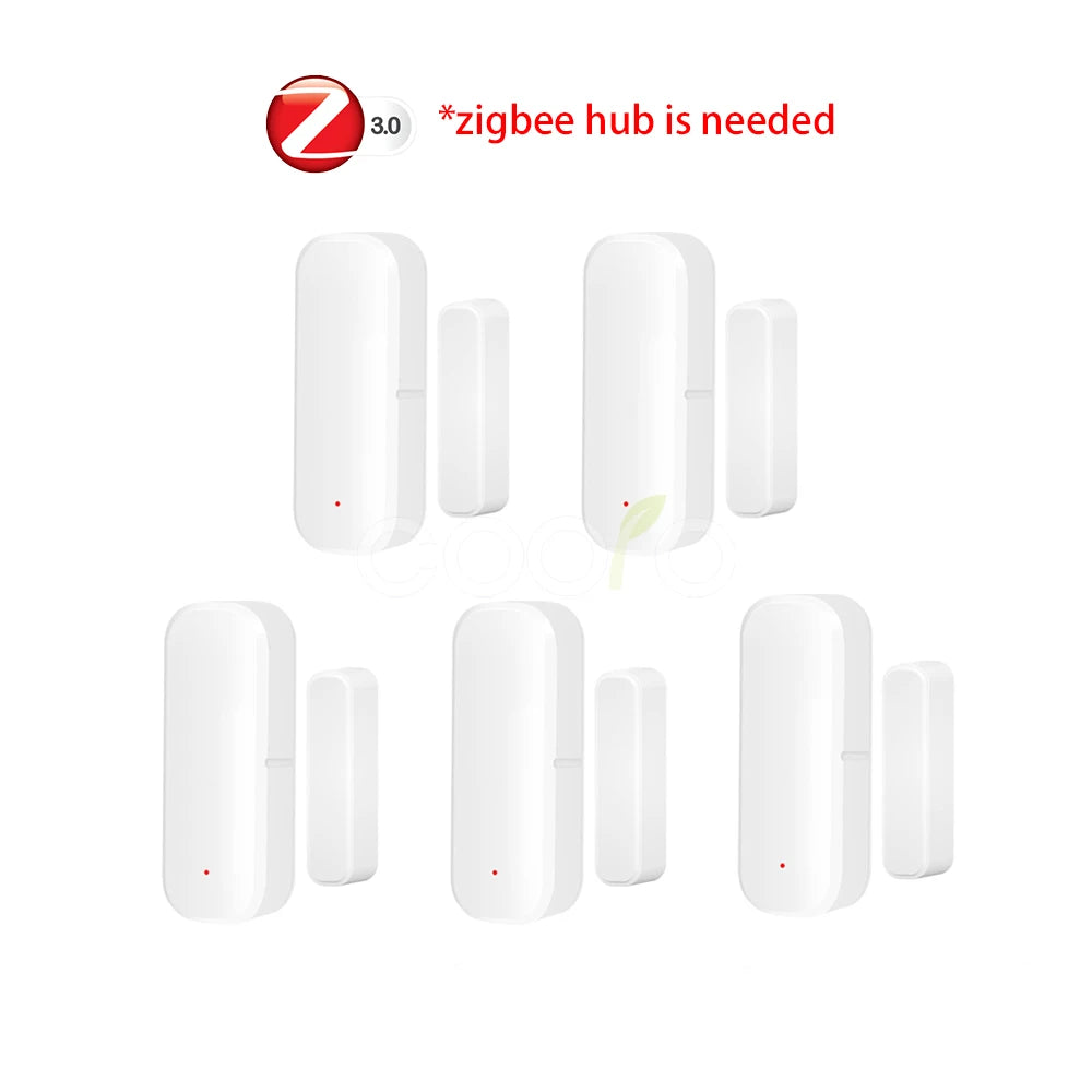 Tuya Zigbee 3.0 Door Window Sensor Burglar Magnetic Contact Open Close Detector Smart Home Security work with Hub Smart Life Z2M