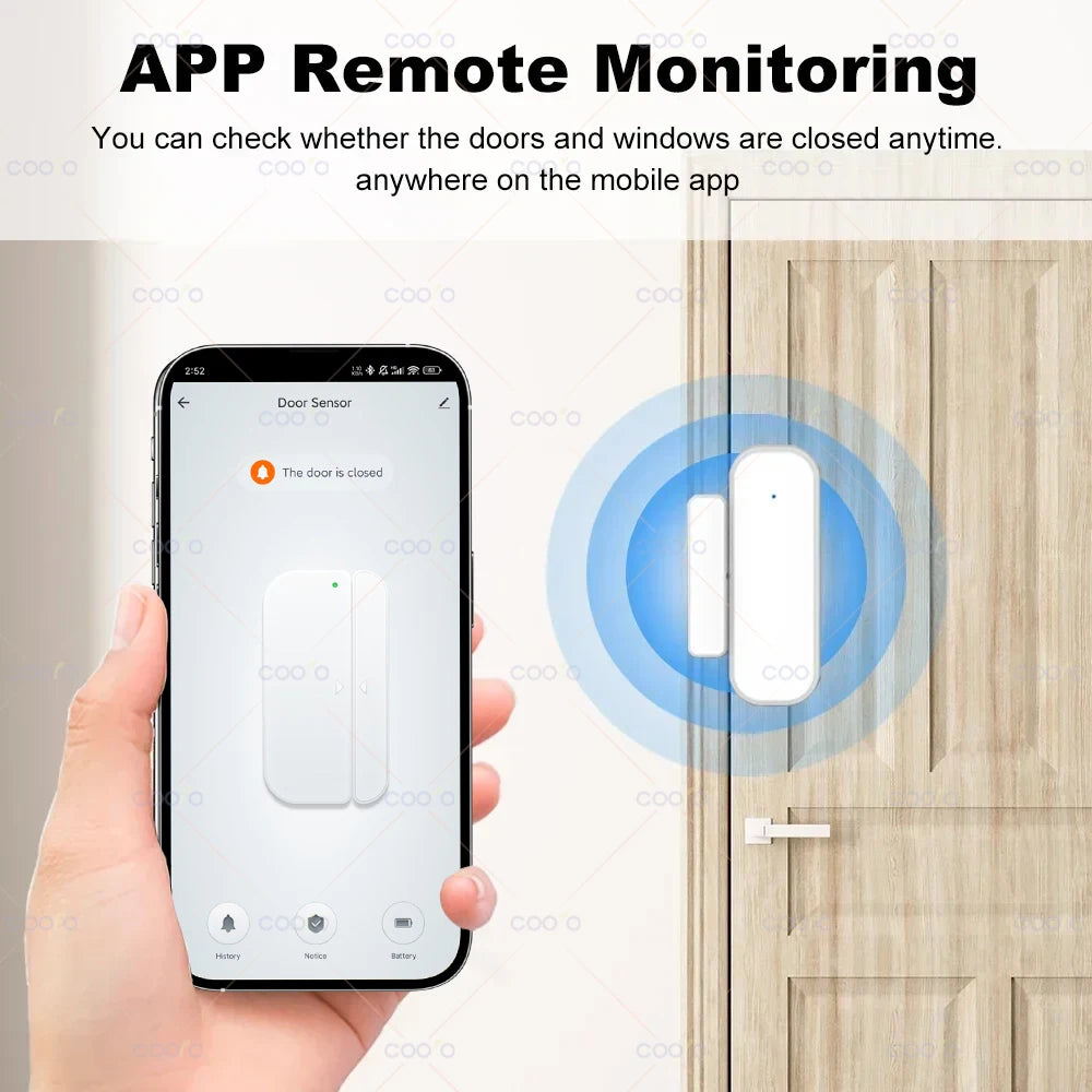 Tuya Zigbee 3.0 Door Window Sensor Burglar Magnetic Contact Open Close Detector Smart Home Security work with Hub Smart Life Z2M