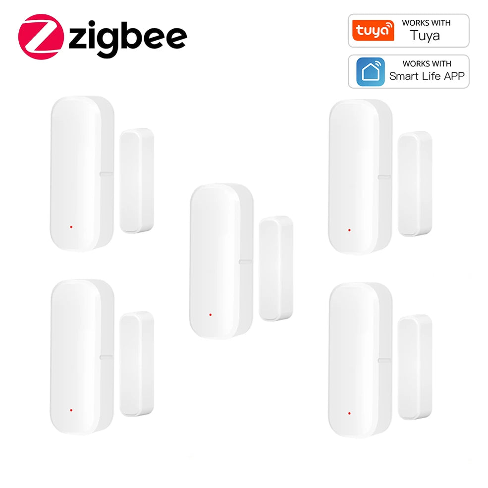 Tuya Zigbee 3.0 Door Window Sensor Burglar Magnetic Contact Open Close Detector Smart Home Security work with Hub Smart Life Z2M