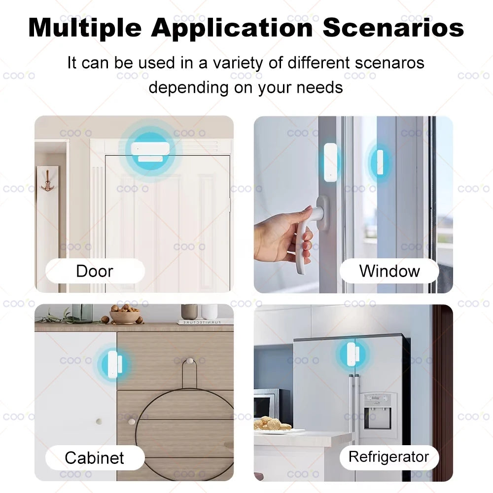 Tuya Zigbee 3.0 Door Window Sensor Burglar Magnetic Contact Open Close Detector Smart Home Security work with Hub Smart Life Z2M