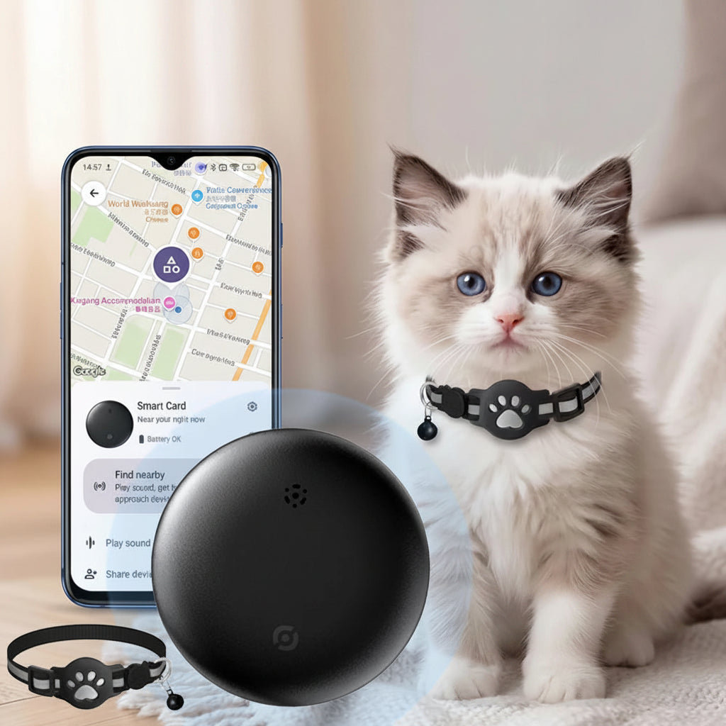 Cat Smart GPS Trackers Collar Anti-Lost Kitten Waterproof Tracker Adjustable Safety Buckle Reflective GPS Collar For Android