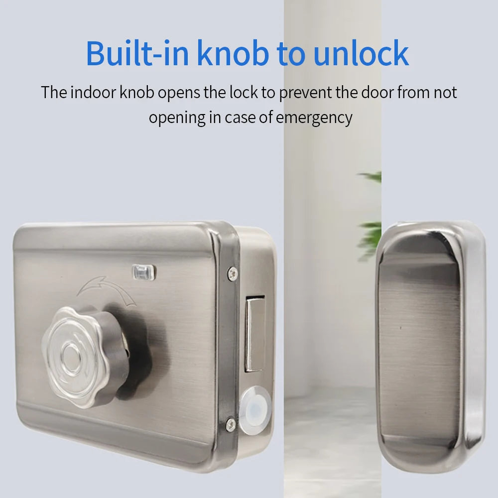 Support Tuya APP Control Smart Fingerprint RFID Card Outdoor Door Intelligent Lock Keyless Motor Lock Google Alexa Waterproof