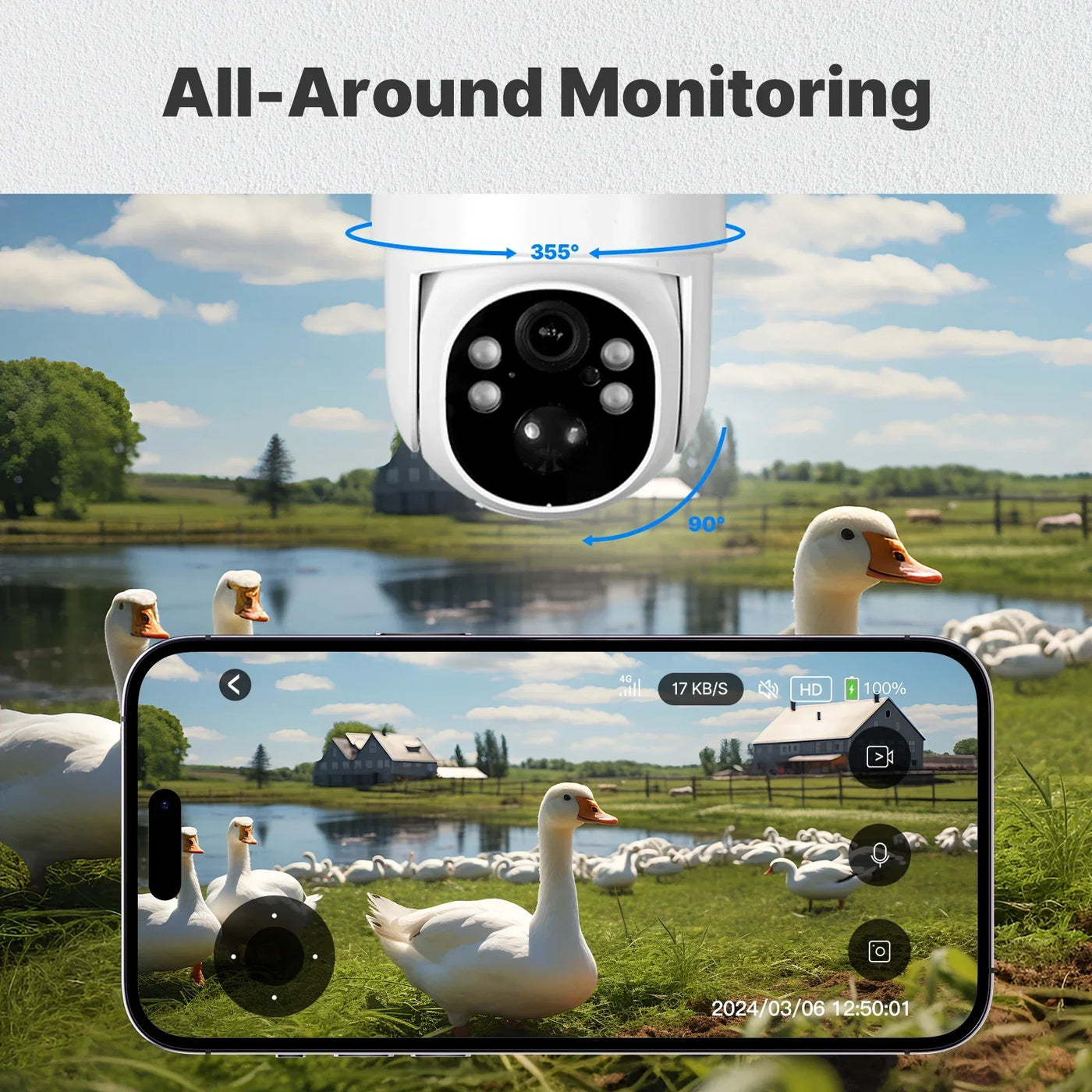 MOES 4MP Solar Security Camera