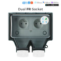 Avoir Tuya Power Socket IP66 Outdoor Wifi Smart Waterproof Socket Box Smart FR Wall Plug Socket With Timer Home Appliance 220V