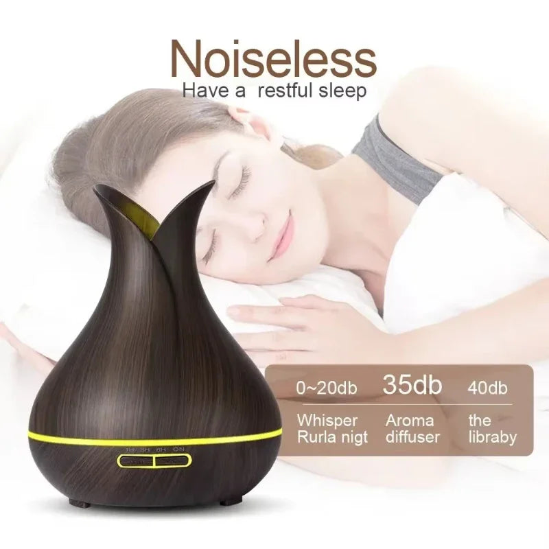 WiFi Smart Air Humidifier 400ml Essential Oil Diffuser deco home ball perfume wood Aroma Air wireless Humidifiers Home fragrance