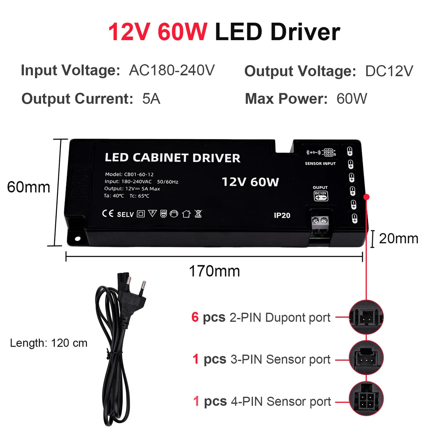 Dimmable COB Cabinet Sensor Strip