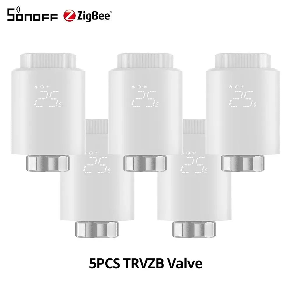 SONOFF TRVZB Zigbee Thermostatic Radiator Valve Dongle E Bridge P Temperature Controller Smart Home Automation Via Alexa Google