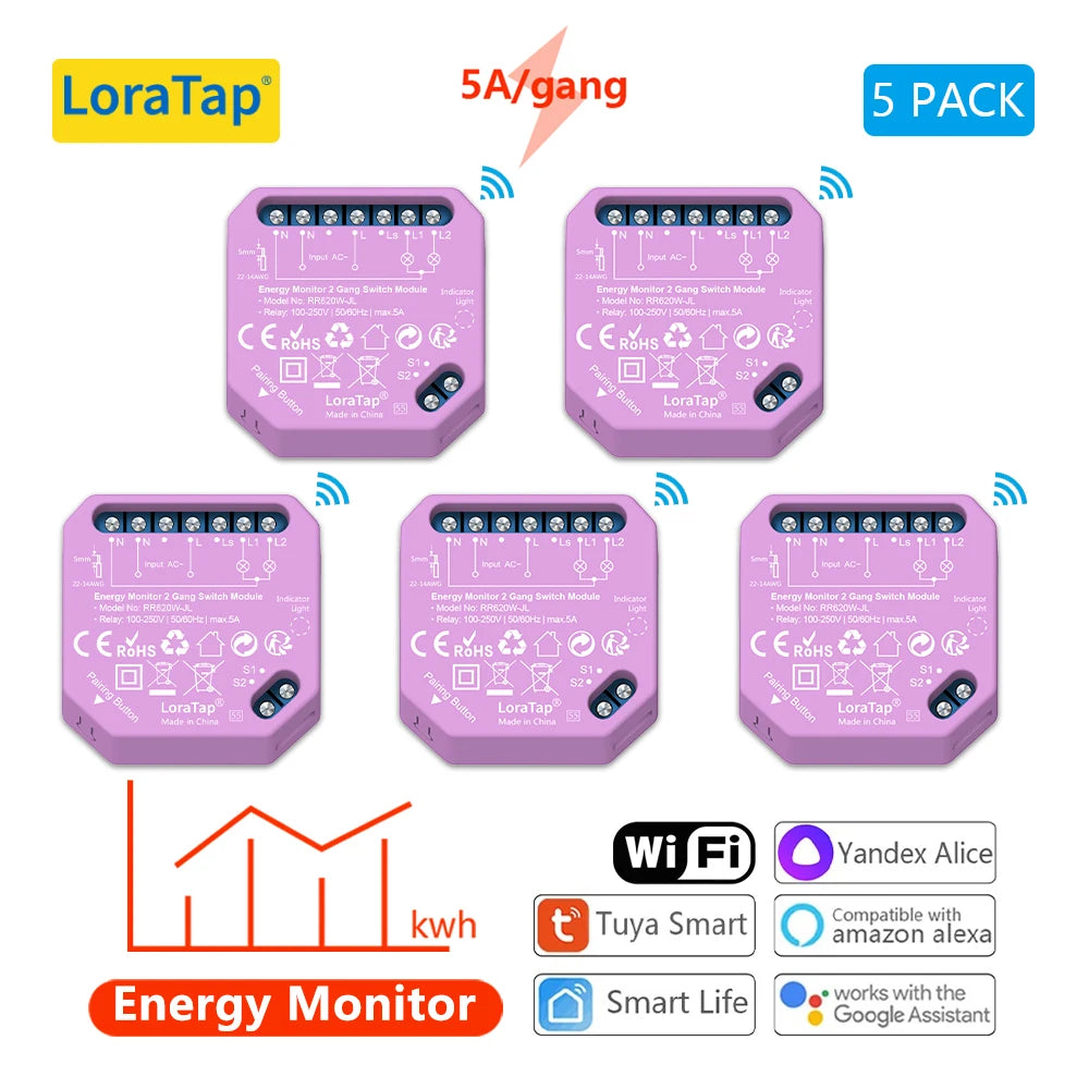 Tuya Two-Gang Smart Relay