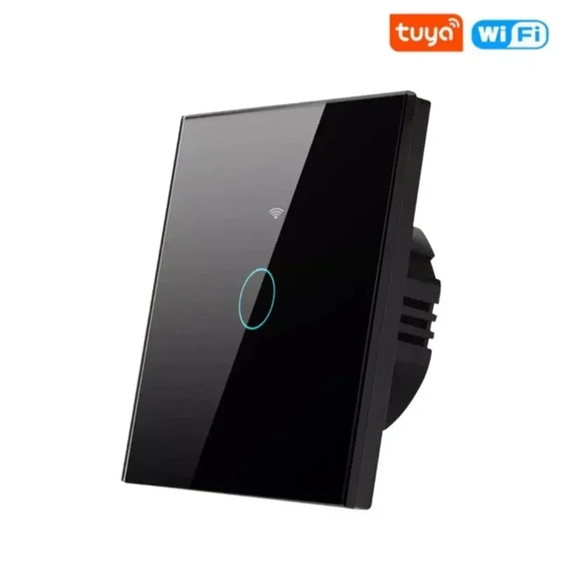 Works with Tuya WiFi Touch Switch Light Wall Smart Switch for EU Smart Home Life Alexa Google Home 433RF WiFi Remote 1/2/3 Gang