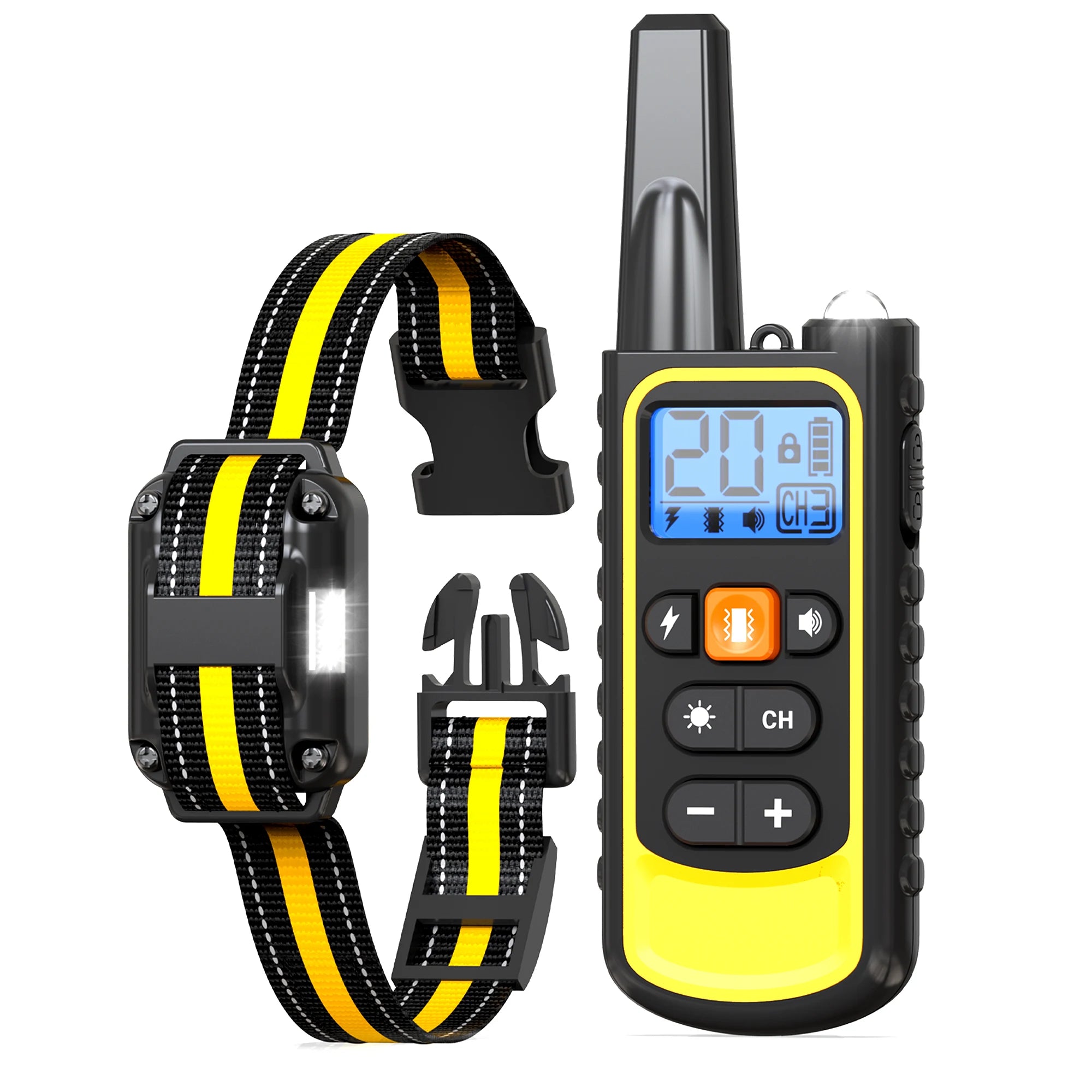 Electric Dog Training Collar Waterproof Dog Bark Collar Pet With Remote Control Rechargeable Anti Barking Device All Breed Dogs