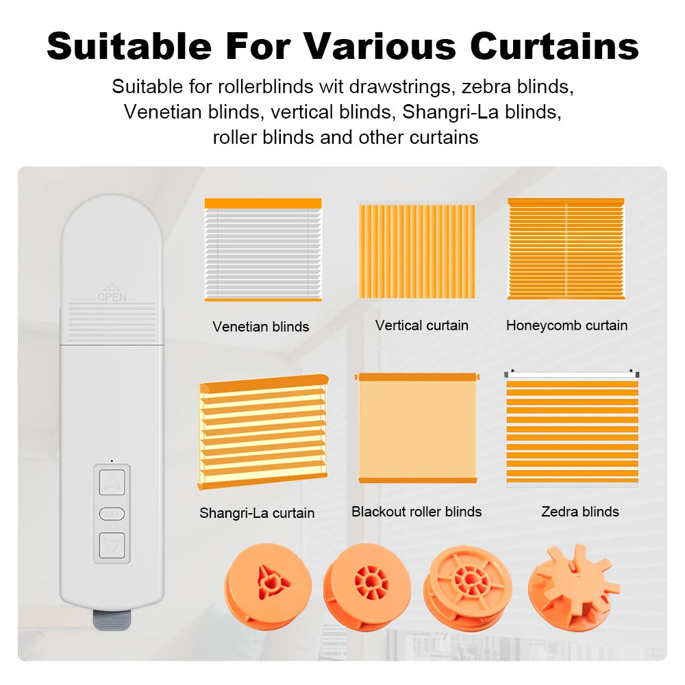 Smart Life ZigBee3.0 DIY Motorized Chain Roller Blinds Shades Drive Curtain Motor With Solar Panel Remote via Alexa Google Home