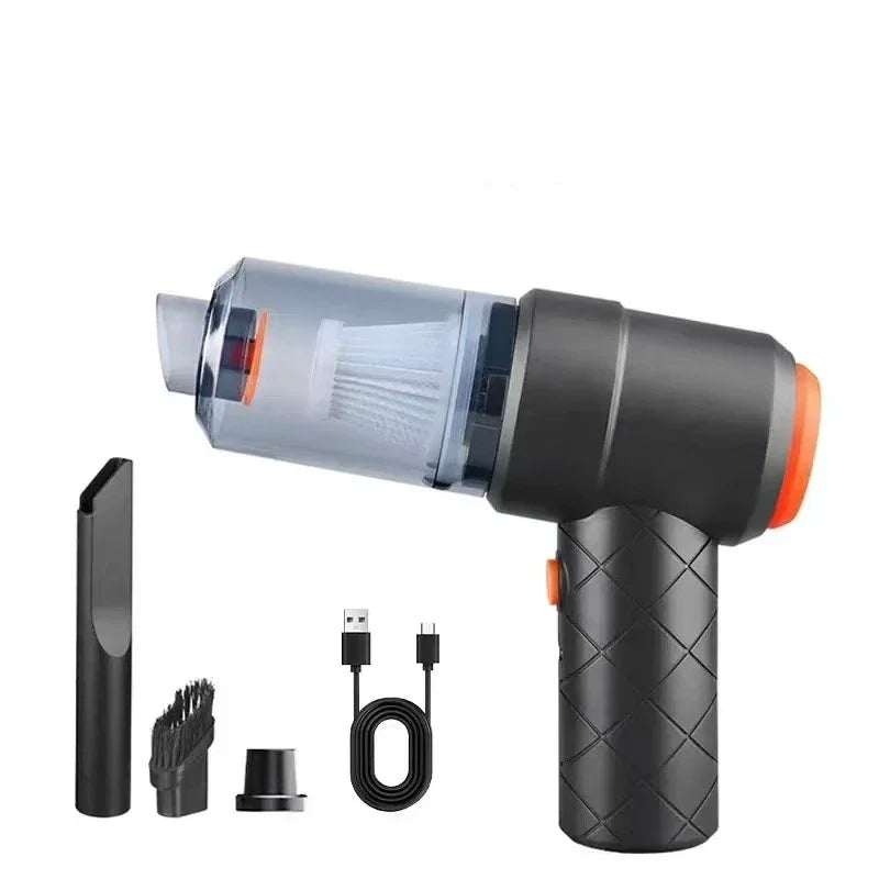 Cordless Handheld Home & Car Vacuum Cleaner 2-in-1 Blowing and Suction USB Rechargeable Small and Portable with Washable Filter