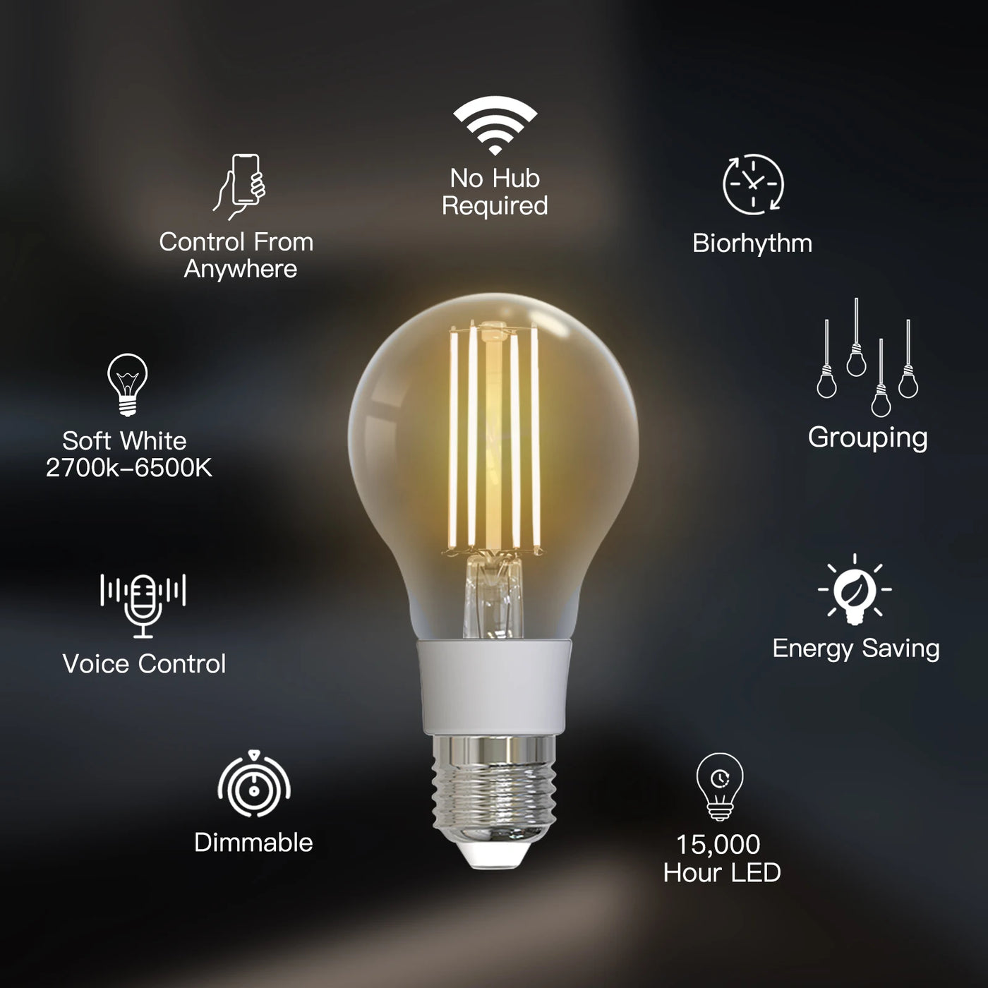 MOES Dimmable Filament Smart Bulb