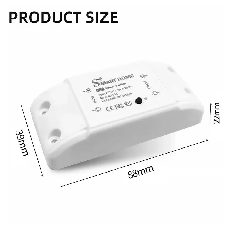 Smart Home House Wifi Wireless Remote Switch Breaker Domotic LED Light Controller Module Alexa Google Home Smartlife Tuya APP