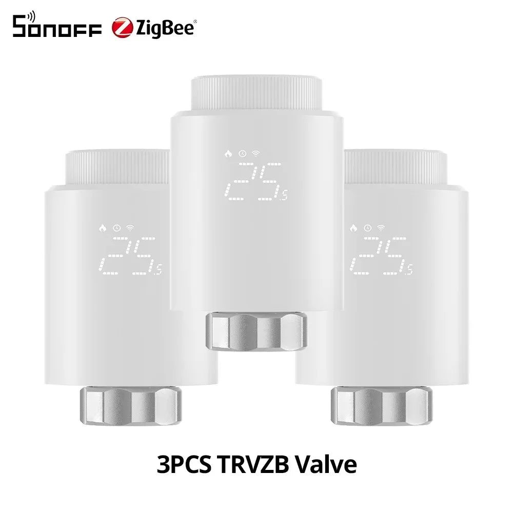 SONOFF TRVZB Zigbee Thermostatic Radiator Valve Dongle E Bridge P Temperature Controller Smart Home Automation Via Alexa Google