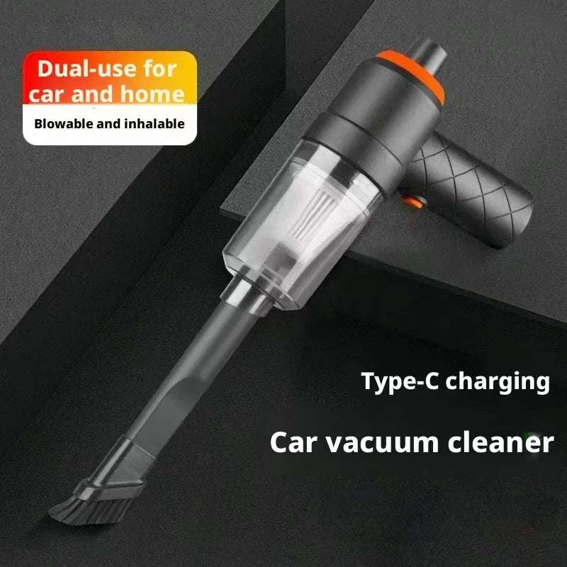 Cordless Handheld Home & Car Vacuum Cleaner 2-in-1 Blowing and Suction USB Rechargeable Small and Portable with Washable Filter