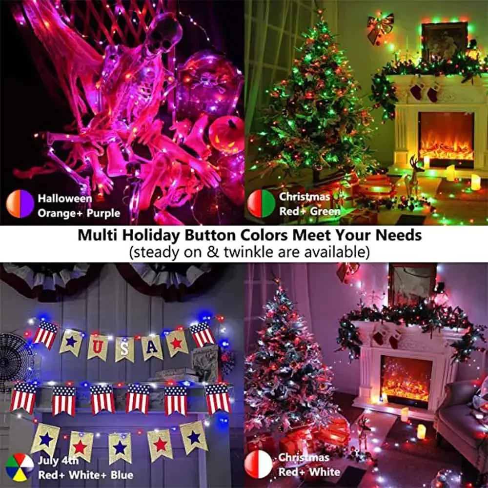 5M/10M/20M Tuya WIFI RGBIC USB Sting Light DIY LED Fairy Lights Waterproof Garland Decor for Christmas Wedding Birthday Party