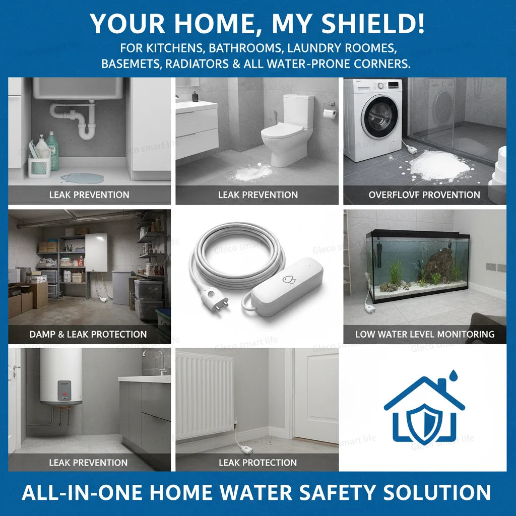 Tuya Zigbee Water Leak Sensor Flood Leakage Detector Smart Life Security Alarm APP Remote Monitoring For Home Automation Linkage