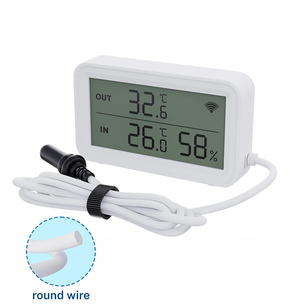 Tuya WiFi Temperature Humidity Sensor With External Probe APP Remote Control Thermometer Hygrometer Work With SmartLife Alexa