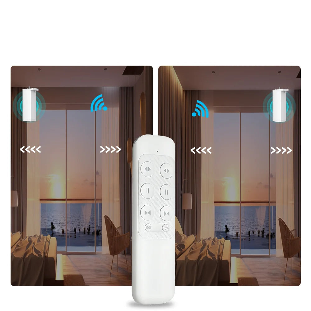 Work With Tuya 155MM 4rd Smart Zigbee/WiFi Electric Shutter Curtain Motor Silent Motor with Remote APPVoice Control With Alexa