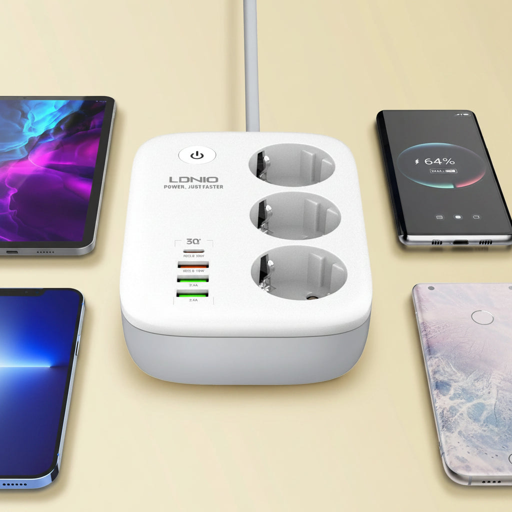LDNIO Power Strip EU Standard 3 USB Extension Socket 3 Outlets Socket Adapter Tuya Smart Life APP Remote Control Wifi Smart Plug
