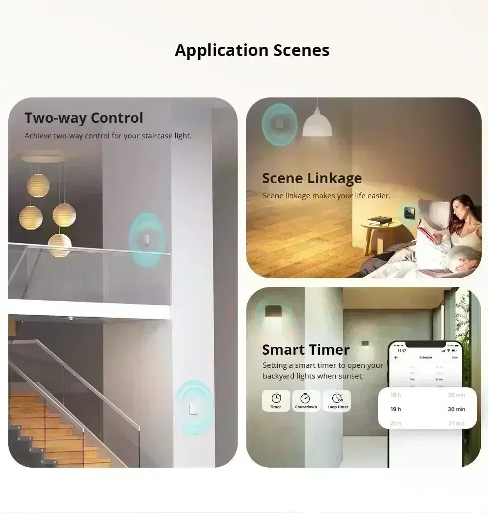 SONOFF ZBMINI L2 Extreme ZigBee Smart Switch No Neutral Wire Required 1-Gang 2-Way Control Switch Alexa Voice Work with ZBBridge