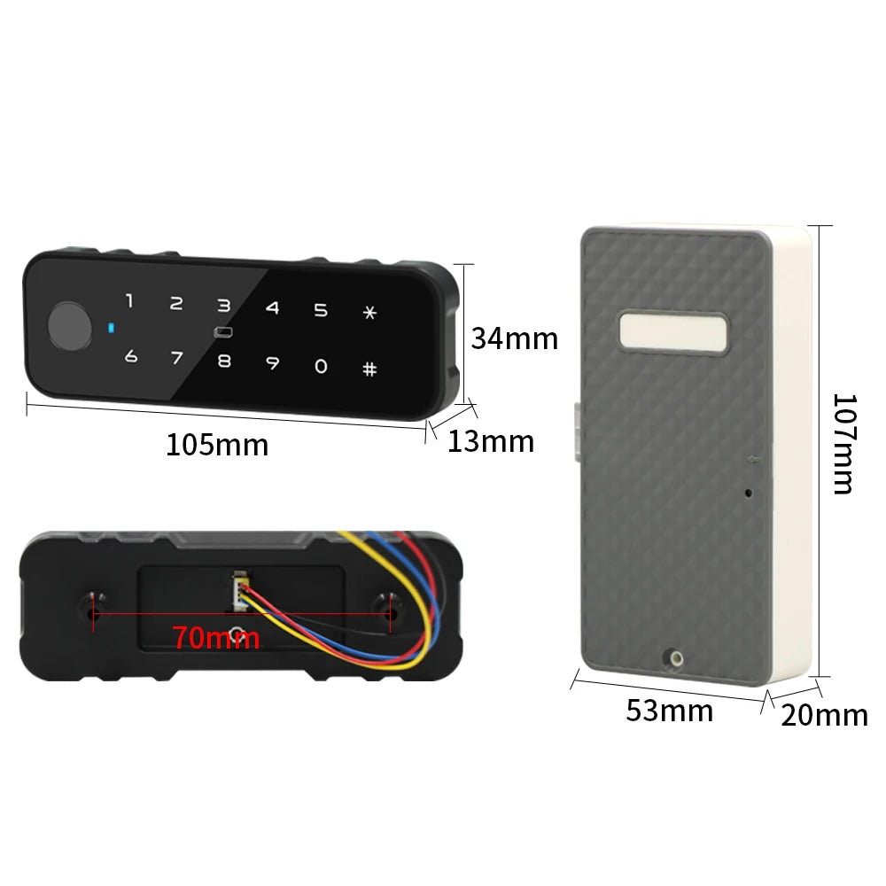 Support Tuya App Invisible Electronic Cabinet Lock Keyless Hidden Door Lock for Furniture Cabinet Drawer Castle Security System
