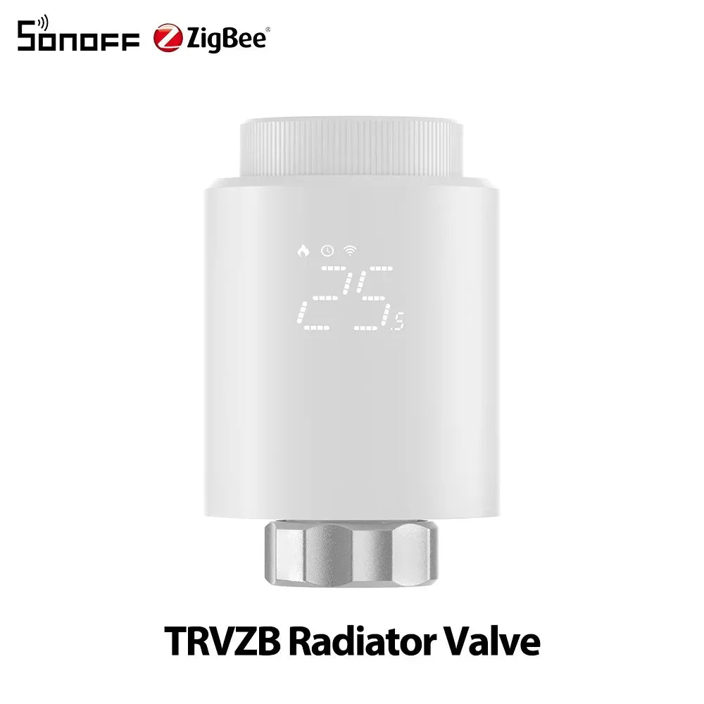SONOFF TRVZB Zigbee Thermostatic Radiator Valve Dongle E Bridge P Temperature Controller Smart Home Automation Via Alexa Google