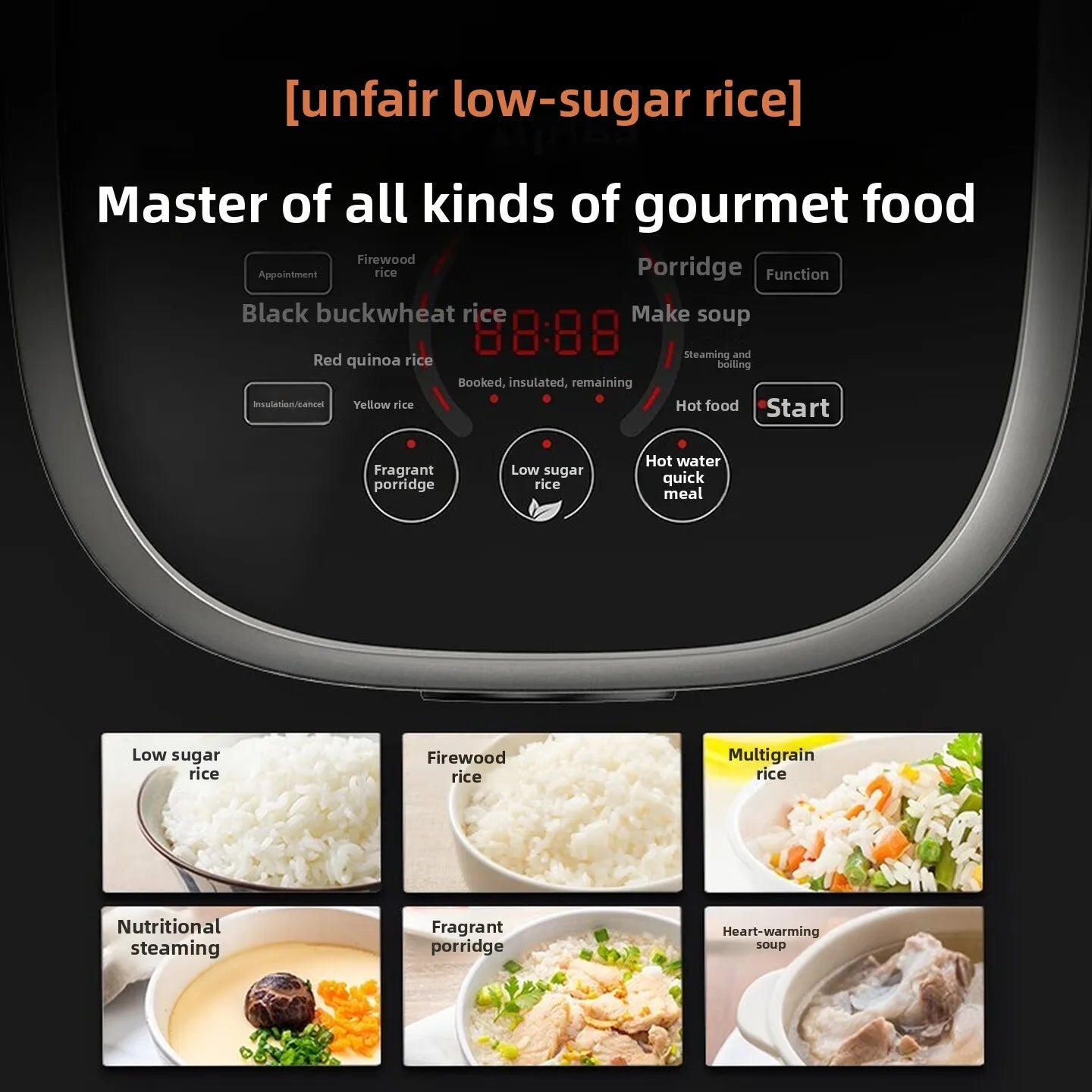 Midea 4L IH Induction Low Sugar Rice Cooker WIFI Smart APP Healthy Rice Cooker for Home
