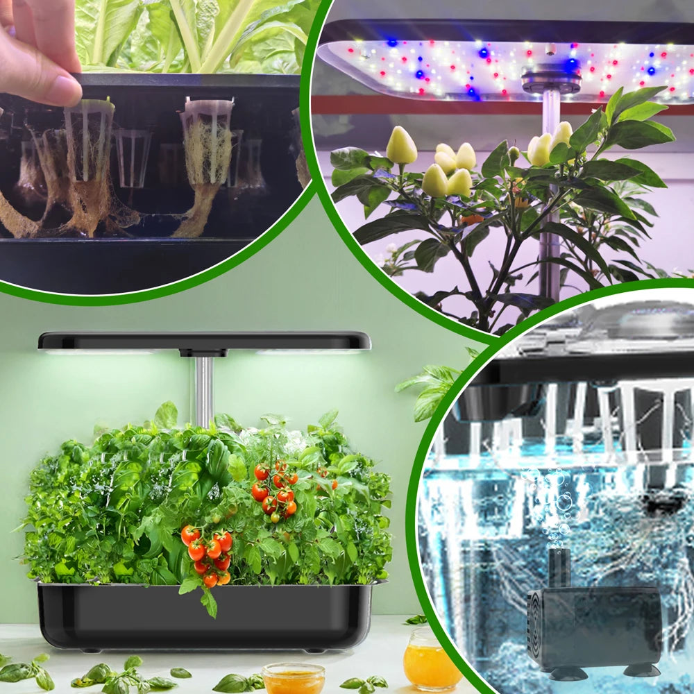 Hydroponics Growing Systems Smart Planting Vegetable Machine With Led Grow Light Non-toxic Soilless Indoor Home Gardening