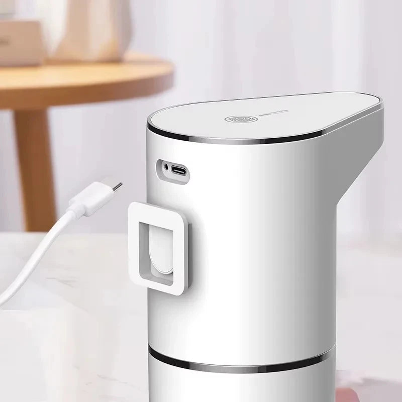 Intelligent Sensor Multi-Speed Contact-Free Wall-Mounted Vertical Hand Sanitizer Bubble Machine Rechargeable Soap Dispenser