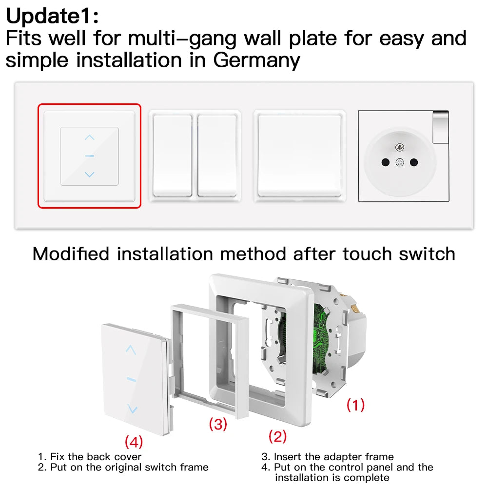 Smart Motorized Curtain Wall Switch